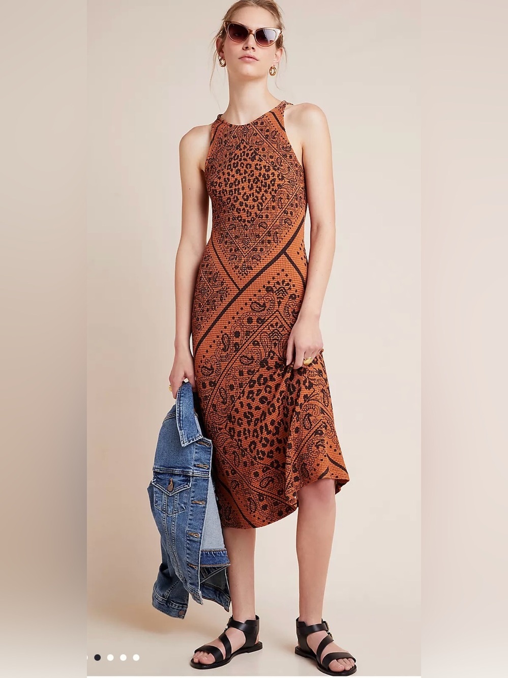 Farm Rio Alyse Knit Midi Paisley Anthropologie - Picture 3 of 8